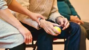 Picture of elderly person's hand for our nursing home blog