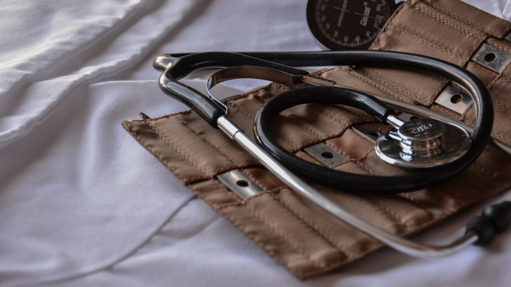 stethoscope and blood pressure gauge