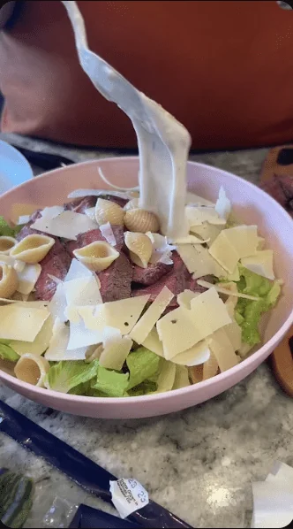Protein Pasta and Leftover Mystery Steak!