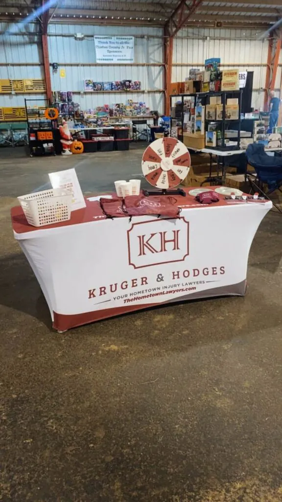 Kruger & Hodges table at the clinton county corn festival 2026