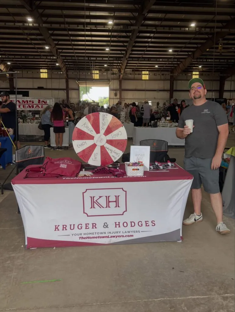 Injury lawyer Josh Hodges at the preble county pork festival